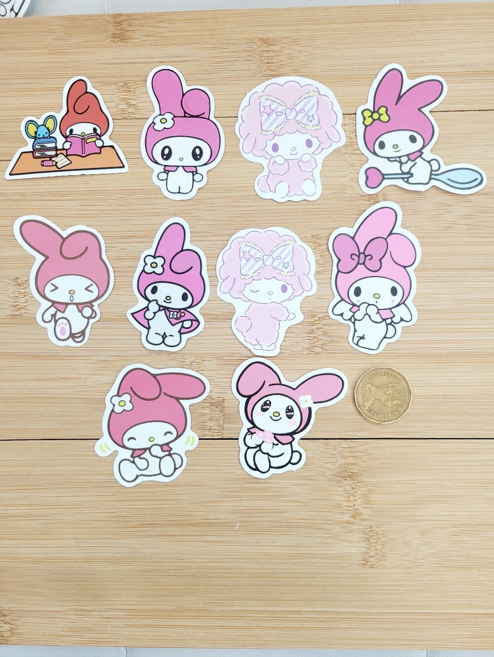 3/$20 10pcs Brand New My Melody Waterproof Stickers #003